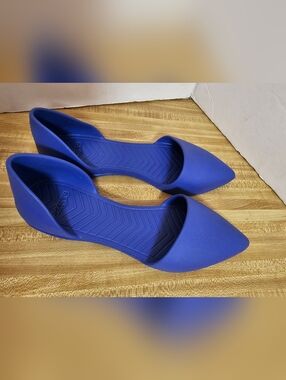 Native Shoes Audrey Blue D'Orsay Pointed Toe Rubber Flats Women’s Size 10 Euc